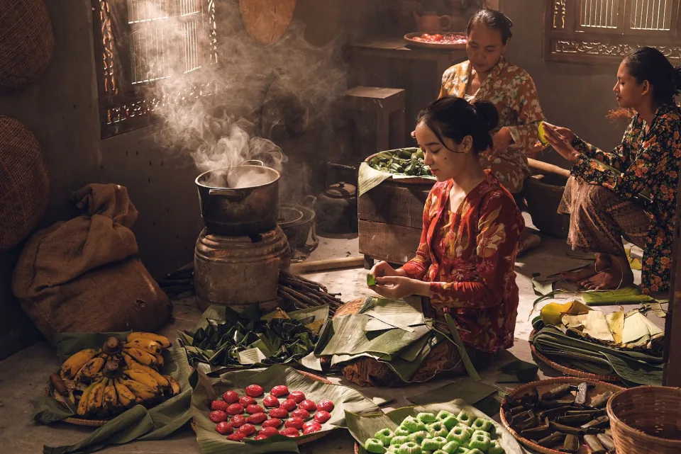 Khu chuẩn bị món chay riêng